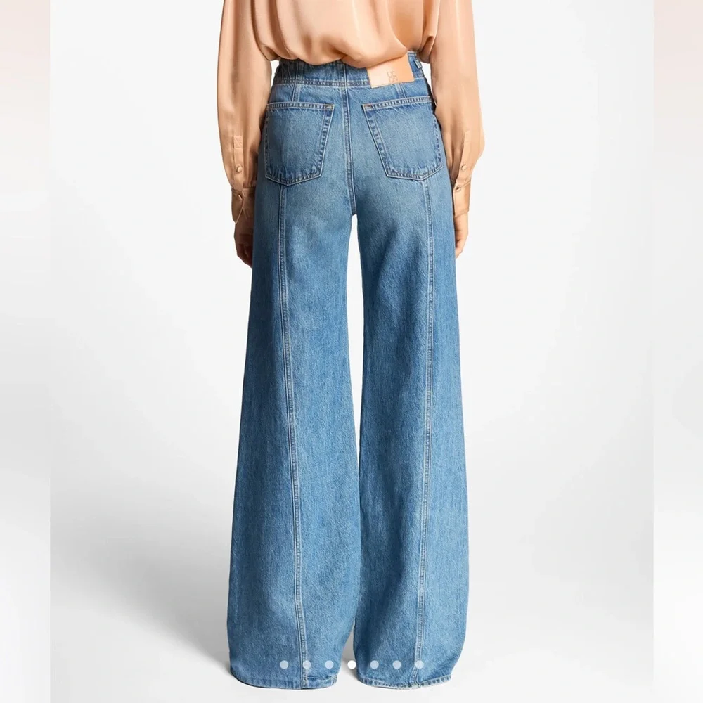 Ulla Johnson Blue High-Rise Wide-Leg Jeans - Picture 10 of 10